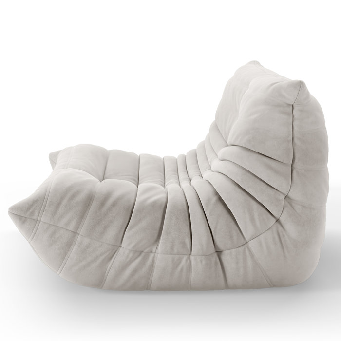 Trule Suede Armless Bean Bag Chair & Lounger Soft Lounge Chair Lazy